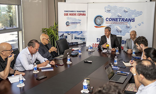 Conetrans Momento de la rueda de prensa de Conetrans