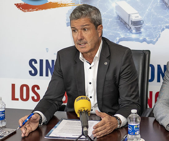 Rueda de prensa Conetrans Javier Arnedo, presidente de Conetrans