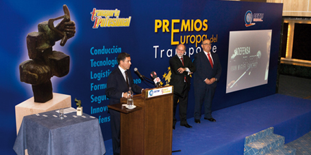 El pasado año, la revista Transporte Profesional concedía el premio Europa del Transporte a la Defensa del Sector a Juan Miguel Sánchez.