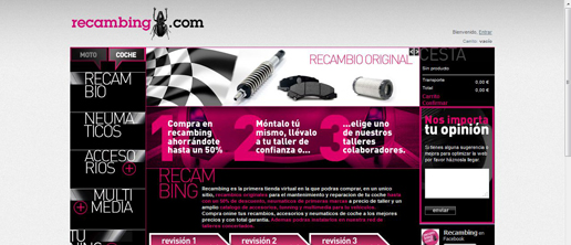 Nace Recambing.com, un portal de venta online exclusivo del sector del motor