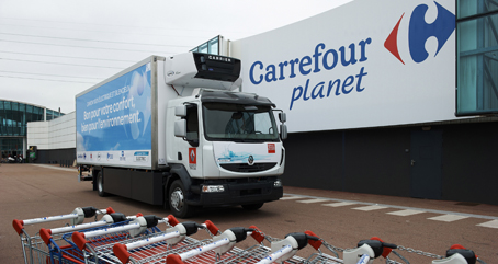 Renault lanza el mayor camión eléctrico del mundo en experimentación en Carrefour