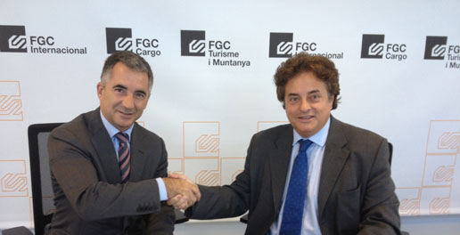 Firma del convenio entre FGC Cargo y la Fundación ICIL