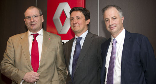 Laurent Farman, Bruno Blin y Phlippe Gorjux de Renault Trucks