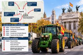La tractorada del 28 de octubre complicará los accesos a Madrid
