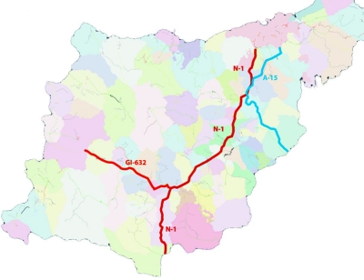 Mapa de Guipúzcoa