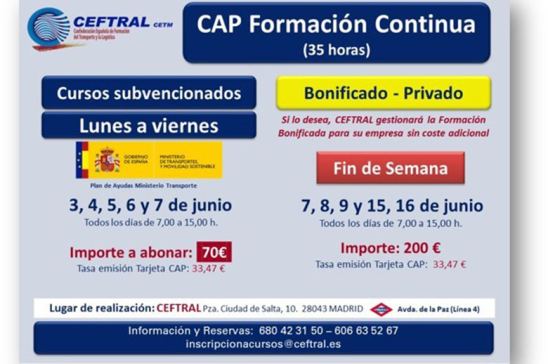 Cursos CAP de CEFTRAL