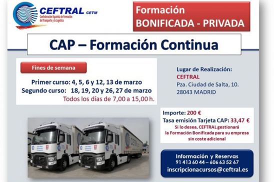 Cursos CAP de CEFTRAL