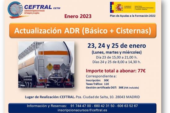 Curso actualización ADR de CEFTRAL