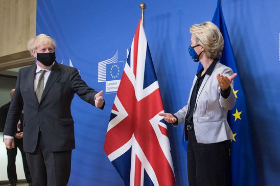 Boris Johnson y Ursula von der Leyen