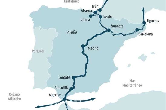 Mapa Autopista Ferroviaria