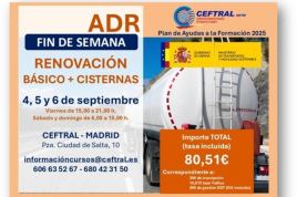 CEFTRAL impartirá un curso de renovación ADR en Madrid