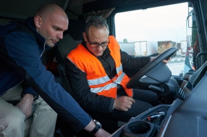 Conductores de camión en fase de formación