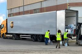 UPS envía 20 camiones con suministros esenciales para las personas afectadas por la DANA en la Comunidad Valenciana