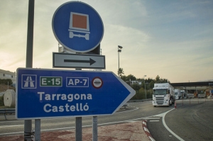 Peaje en la AP-7 en la provincia de Tarragona