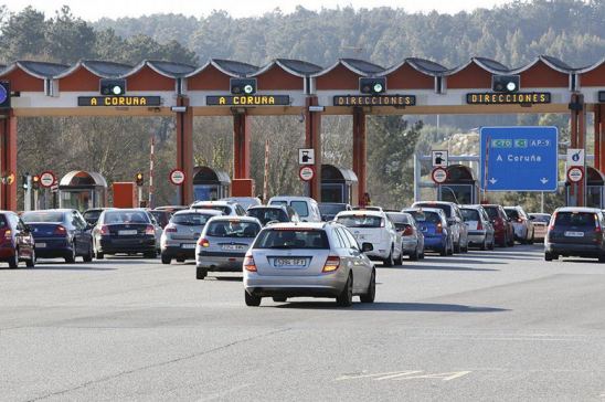 Peaje en la autopista A-9 en Galicia