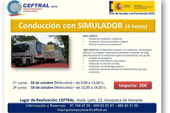 Cursos CEFTRAL conducción con simulador