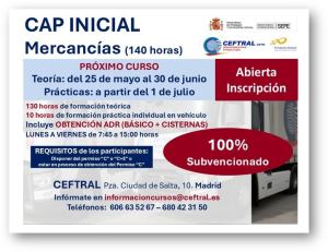 Abierta la inscripción para el curso CAP Inicial de Mercancías en Madrid