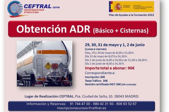 Curso obtención ADR de CEFTRAL