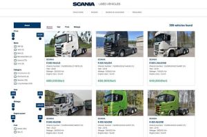 Página web con camiones de ocasión de Scania