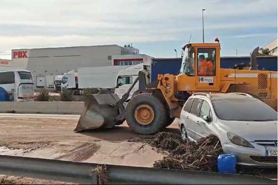 Trabajos en la zona inundada por la DANA