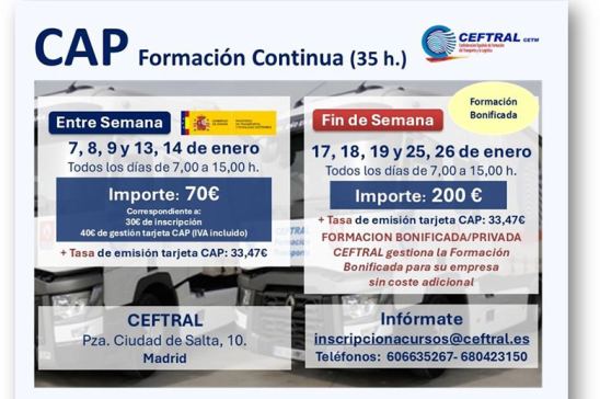 Cursos CAP de CEFTRAL