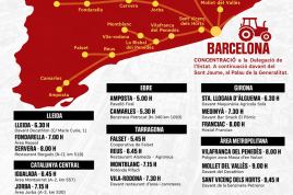 Las tractoradas en Cataluña afectarán a varias carreteras este miércoles