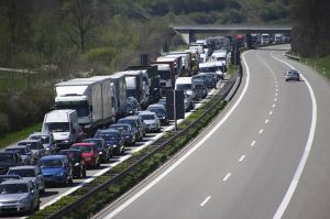 Atasco en carretera francesa