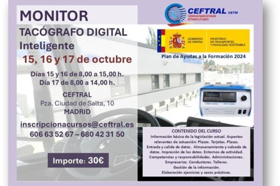Curso CEFTRAL monitor tacógrafo digital