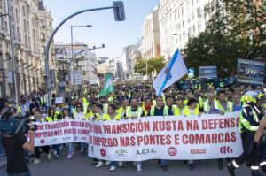 Protesta del carbón en el Congreso de los Diputados