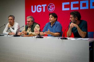 Rueda de prensa de UGT y CCOO