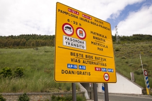 Inicio de autopista en Navarra