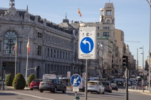 Señalización de comienzo de la zona Madrid Central