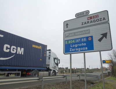Carretera N-232 a su paso por La Rioja