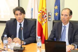 David Pérez, consejero de Transportes de la CAM y Cristóbal San Juan, presidente de CETM Madrid