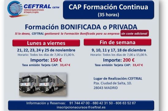 Cursos CAP de CEFTRAL