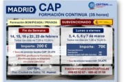 Cursos CAP de formación continua de CEFTRAL para la segunda quincena de febrero y la primera de marzo