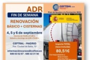 CEFTRAL organiza un curso ADR de renovación de Básico + Cisternas en Madrid