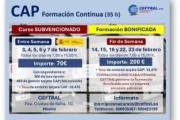 Cursos CAP de formación continua de CEFTRAL para febrero